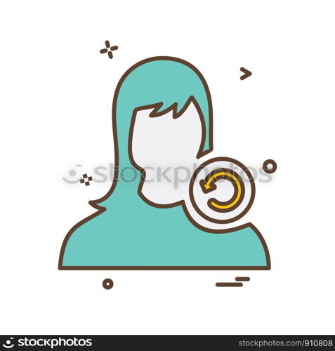 Avatar female icon design vector