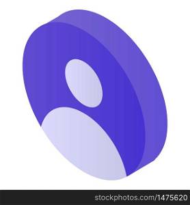 Avatar icon. Isometric of avatar vector icon for web design isolated on white background. Avatar icon, isometric style