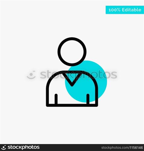 Avatar, Interface, User turquoise highlight circle point Vector icon