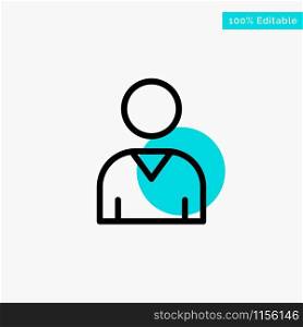 Avatar, Interface, User turquoise highlight circle point Vector icon