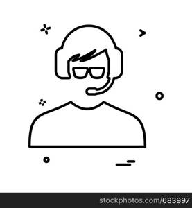 Avatar male icon design vector