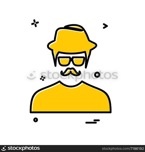 Avatar male icon design vector