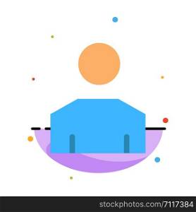 Avatar, Male, People, Profile Abstract Flat Color Icon Template