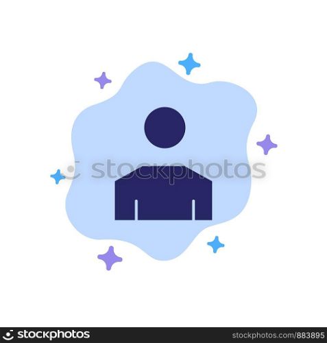 Avatar, Male, People, Profile Blue Icon on Abstract Cloud Background