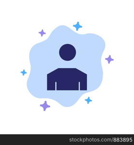 Avatar, Male, People, Profile Blue Icon on Abstract Cloud Background