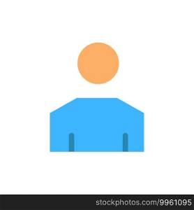 Avatar, Male, People, Profile  Flat Color Icon. Vector icon banner Template