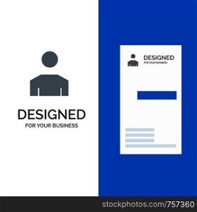 Avatar, Male, People, Profile Grey Logo Design and Business Card Template