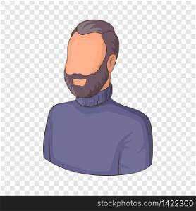 Avatar man with beard icon. Cartoon illustration of avatar vector icon for web design. Avatar man with beard icon, cartoon style
