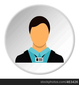 Avatar men icon in flat circle isolated vector illustration for web. Avatar men icon circle