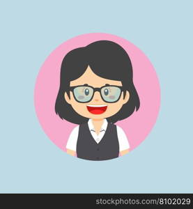 Avatar of a business character Royalty Free Vector Image