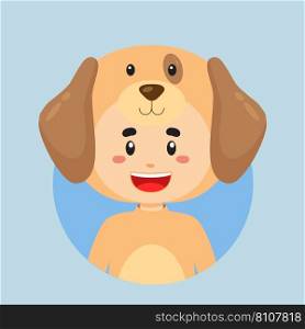 Avatar of a character with dog costume Roya<y Free Vector