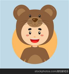 Avatar of a character with mouse costume Vector Image