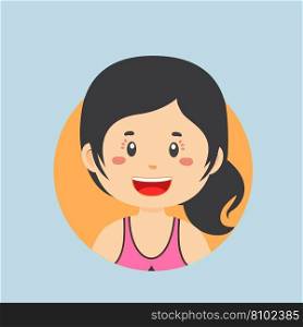Avatar of a fitness character Royalty Free Vector Image