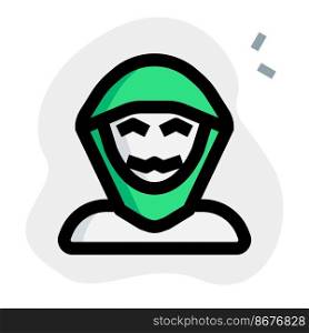 Avatar of a hacker wearing face mask