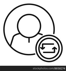 Avatar repost icon outline vector. Report chart. Modern mark. Avatar repost icon outline vector. Report chart