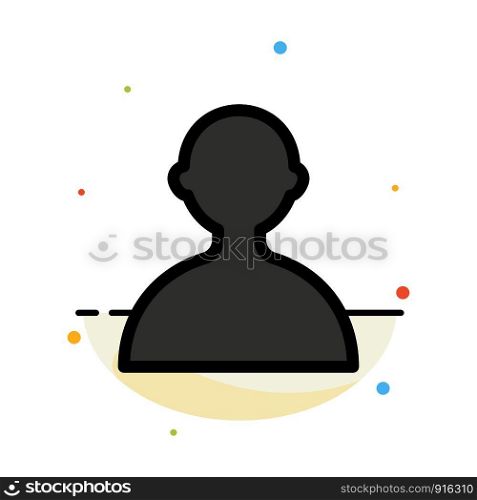 Avatar, User, Basic Abstract Flat Color Icon Template