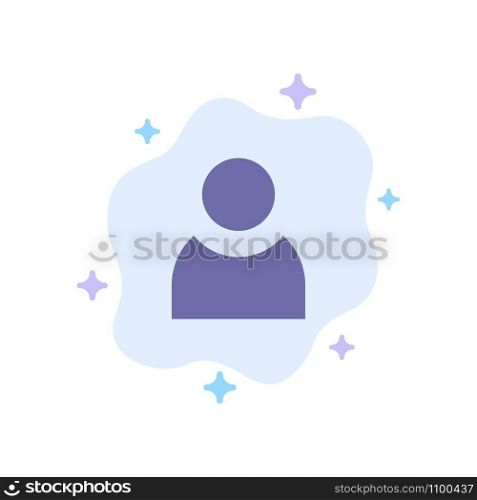 Avatar, User, Basic Blue Icon on Abstract Cloud Background