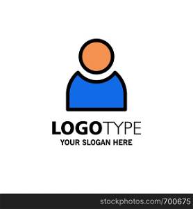 Avatar, User, Basic Business Logo Template. Flat Color