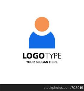 Avatar, User, Basic Business Logo Template. Flat Color