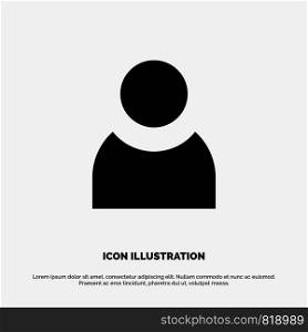Avatar, User, Basic solid Glyph Icon vector