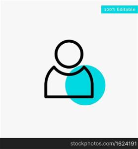 Avatar, User, Basic turquoise highlight circle point Vector icon