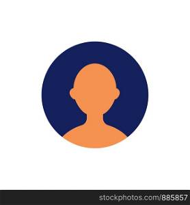 Avatar, User, Profile Flat Color Icon. Vector icon banner Template