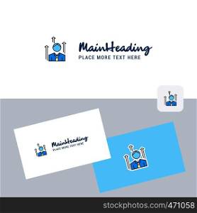 Avatar vector logotype with business card template. Elegant corporate identity. - Vector