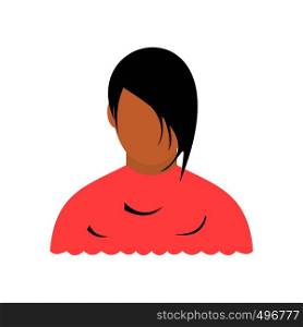 Avatar woman barbershop flat icon isolated on white background. Avatar woman barbershop flat icon