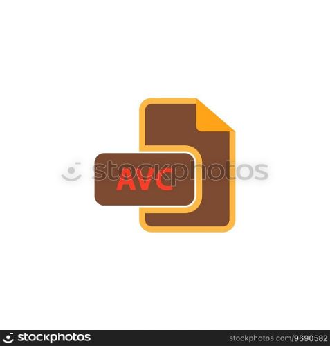 AVC Icon Vector. Flat color symbol. AVC Icon Vector