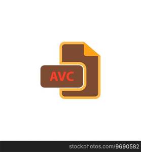 AVC Icon Vector. Flat color symbol. AVC Icon Vector