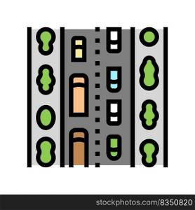 avenue city color icon vector. avenue city sign. isolated symbol illustration. avenue city color icon vector illustration