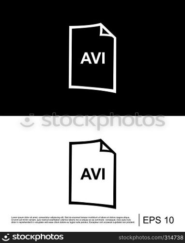 avi file format icon template