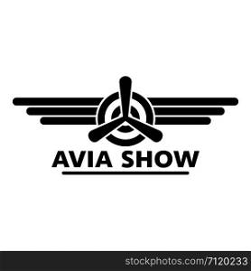 Avia show logo. Simple illustration of avia show vector logo for web design isolated on white background. Avia show logo, simple style