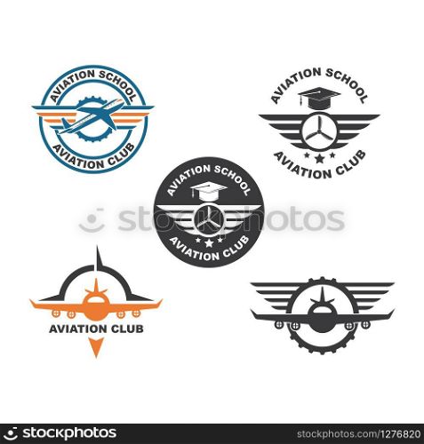 aviation academy vector illustration design template