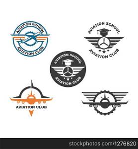 aviation academy vector illustration design template