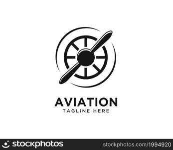 aviation logo vector creative design template