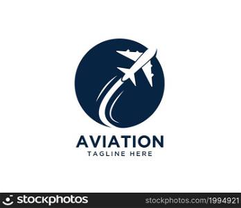 aviation logo vector creative design template