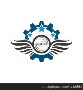 aviation logo vector illustration design template