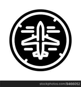 avionics systems aeronautical engineer glyph icon vector. avionics systems aeronautical engineer sign. isolated symbol illustration. avionics systems aeronautical engineer glyph icon vector illustration