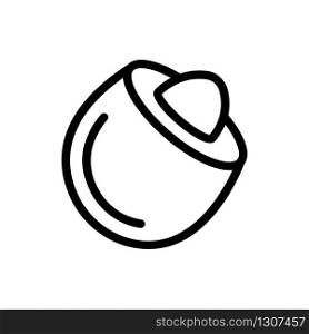 avocado bone icon vector. avocado bone sign. isolated contour symbol illustration. avocado bone icon vector outline illustration