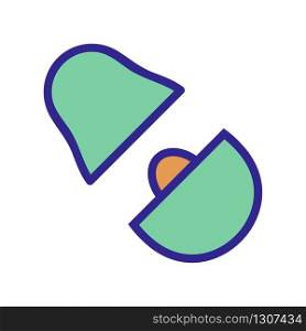 avocado cut icon vector. avocado cut sign. color isolated symbol illustration. avocado cut icon vector outline illustration