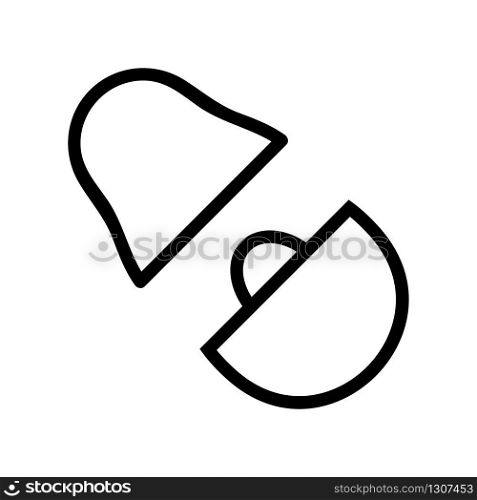 avocado cut icon vector. avocado cut sign. isolated contour symbol illustration. avocado cut icon vector outline illustration
