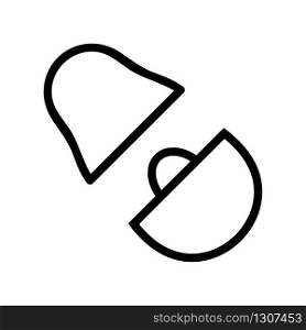 avocado cut icon vector. avocado cut sign. isolated contour symbol illustration. avocado cut icon vector outline illustration