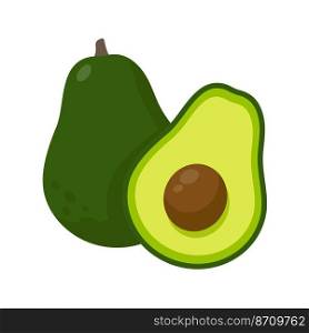 Avocado cut in half Healthy food for vegetarians