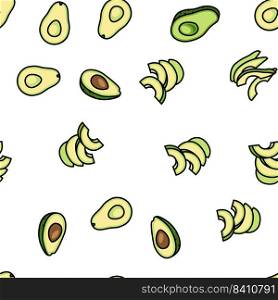 avocado food green half vector seamless pattern thin line illustration. avocado food green half vector seamless pattern