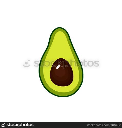 Avocado fruit icon inside. Vector illustration, Green food symbol isolated on white background. Avocado fruit icon inside. Vector illustration