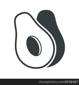Avocado fruit icon sign and symbol on trendy design for design and print.