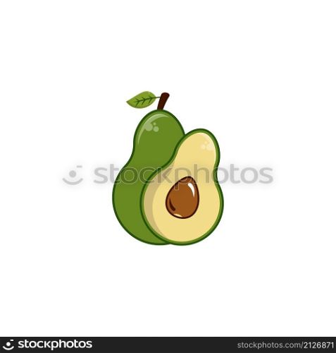 Avocado fruit icon vector design templates on white background