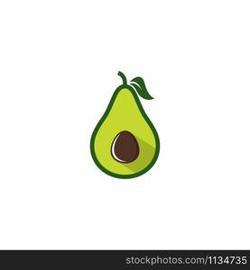 Avocado fruit logo vector icon template design