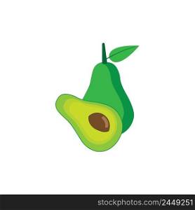 Avocado fruit logo vector icon template design